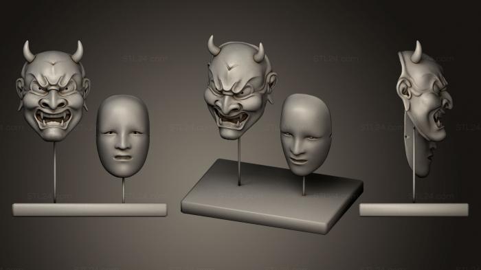 Маски (Таинственные маски, MS_0187) 3D модель для ЧПУ станка